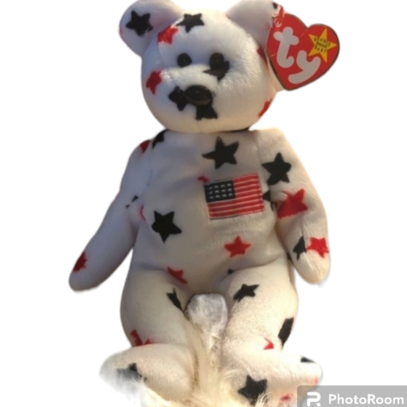 Ty Other - TY GLORY Beanie Baby - RARE - 1997 Hang Tag 1998 Tush Tag Americana Bear